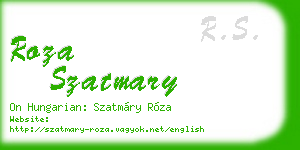 roza szatmary business card