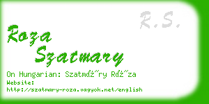 roza szatmary business card